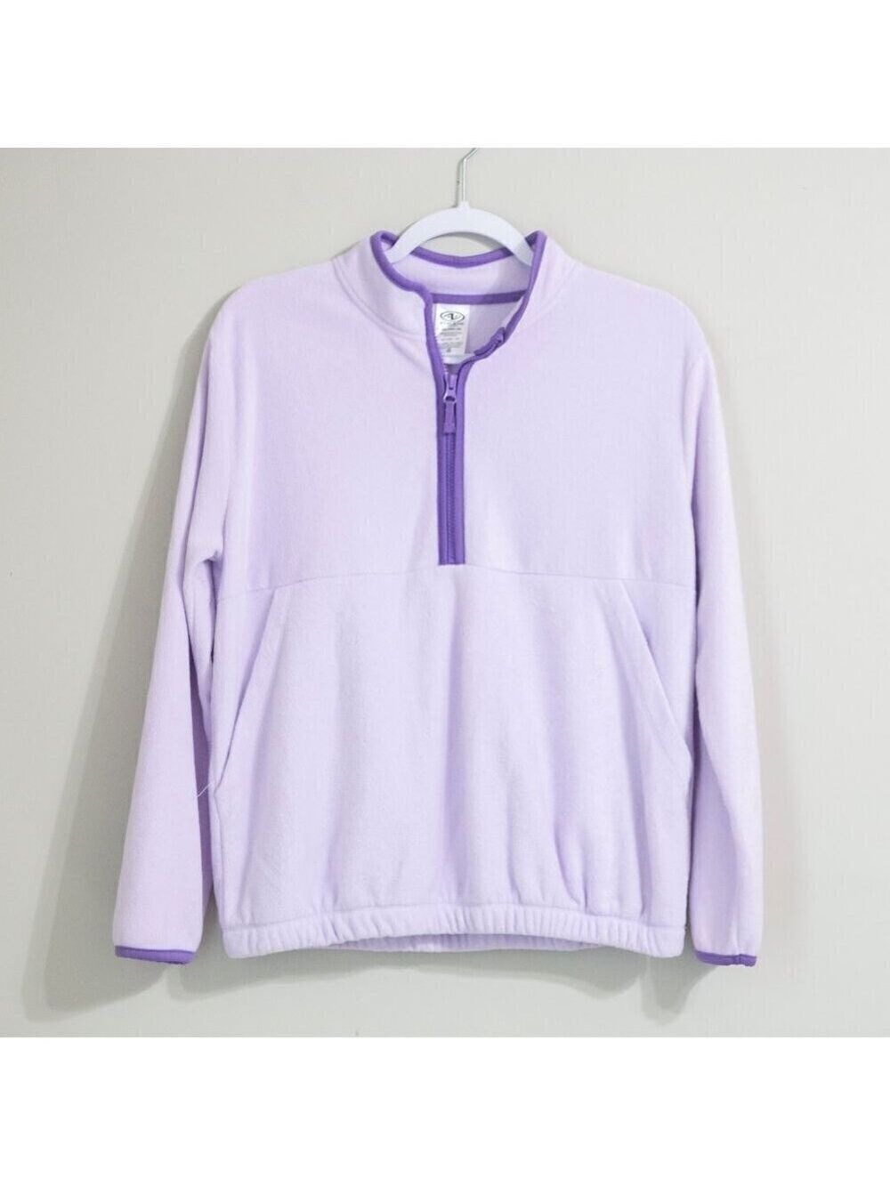 3 For$10 Athletic Works Purple Quarter Zip Fleece Pullover Girls Size XXL (18)